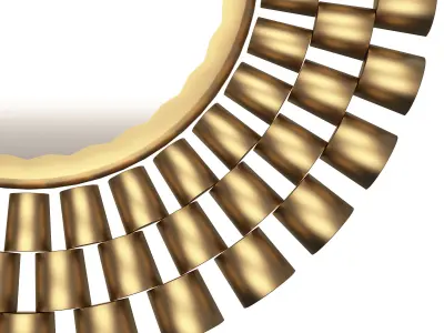 Round Mirror Wall Art Decor Low-poly 3D model