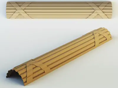 Moulding v 1 wooden tube 3D model