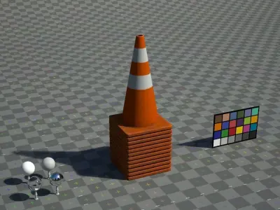 Low Poly Traffic Cone Stack Low-poly 3D model