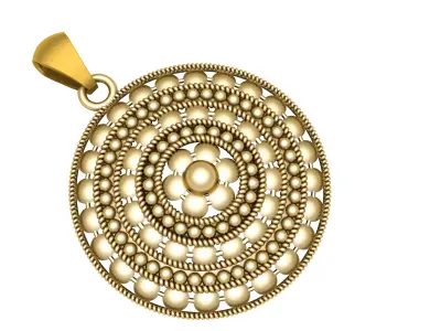 SIMPLE ANTIQUE FASHION PENDANT 3D PRINTABLE MODEL 3D print model