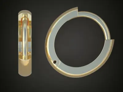 Earring 3D model 3D printable model 0109 3D print model