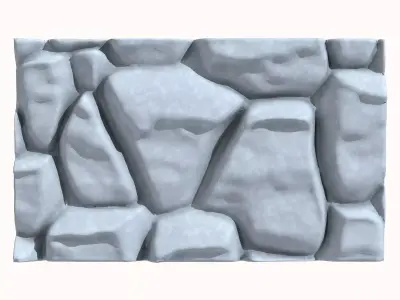 Stone Wall Environment Kitbash 3D model