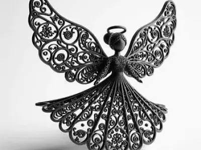 3D Flying Angel Christmas Decoration Model 3D print model