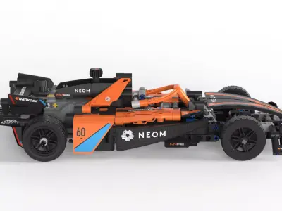 Neom Mclaren Formula E Race Car Low-poly 3D model