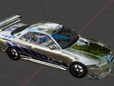 Paul Walker Gtr R34 3D model