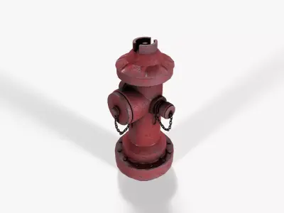 Fire Hydrant Low-poly 3D model