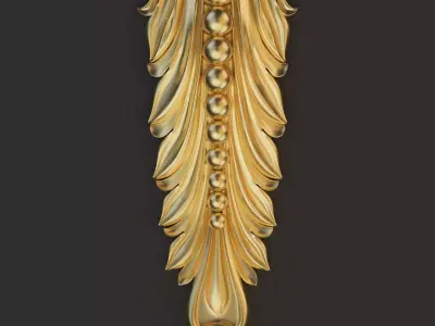 Corbal for cnc letter i Low-poly 3D model