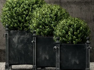 Restoration Hardware versailles weathered zinc planters 3D model