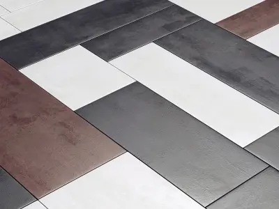 Paving rectangle long tile n1 3D model