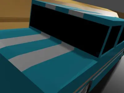 Luxury car Low-poly 3D model