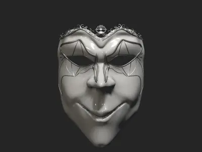 Boris Brejcha Venetian Carnival Mask  Realistic 3D print  3D model