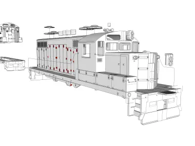 Paducah Geeps GP-8 GP-10 O 1-48 3D print model