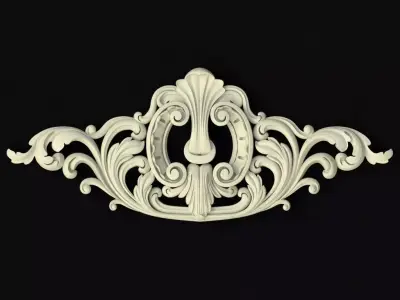 Central decor ornament for furniture 3D model 777