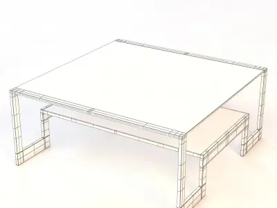 Bolier Modern Luxury Metal Cocktail Table 93018 3D model