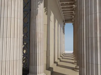 Ancient Greece Temple Low-poly 3D model