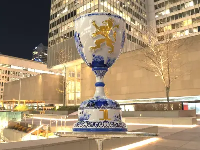 F1 Dutch GP Trophy Award - Formula One PBR  cinematic - 3D print 3D model