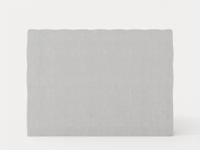 Hilton Luxury Continental Bed 160x200 Light Gray Low-poly 3D model