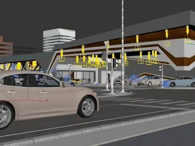 Car Showroom 3D model