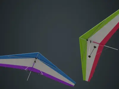 Hang Glider 1A Low-poly 3D model