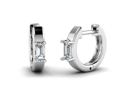 Jewelry Earrings 4x2 emerald 3D print model