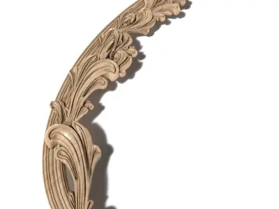 Frame-010 ornately carved wooden frame 3D model