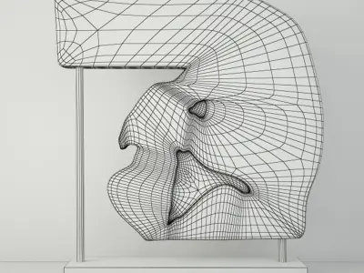 Wooden Decoration on Stand 3D model