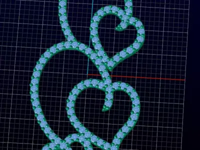 free jewelry love heart pendant  Free 3D print model