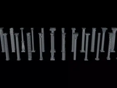 24 Pillars 3D model