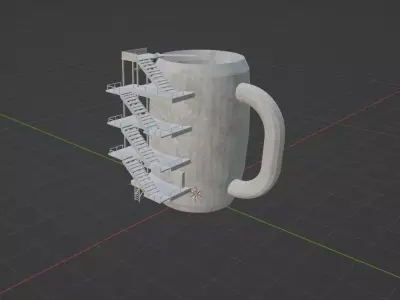 Cup Stairs 3D model