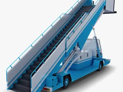 Passenger Boarding Stairs Car v 1 3D model