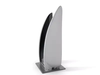 Elegant Silver Skyscraper model pack Low-poly 3D model