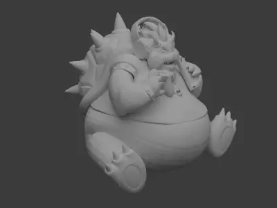 Fat Bowser Ate Too Much 3D print model