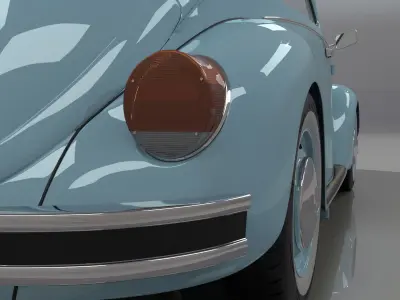 Volkswagen Last Edittion Ult Edicion 2003 High Poly and Low Poly 3D model