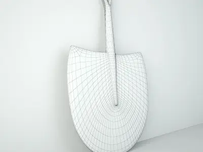 African Handwoven Fan 1 3D model