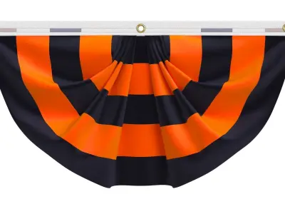Halloween Bunting Flag 3D model
