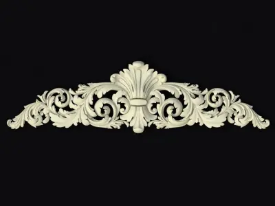 Central decor ornament for furniture 3D model 650