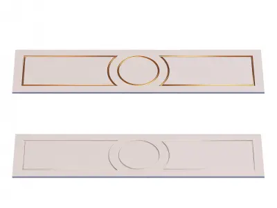 Wardrobe Door Classic 1 Low-poly 3D model