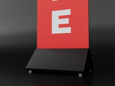 Sale - Sign Stand Free low-poly 3D model