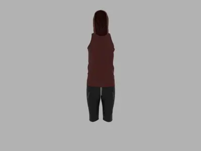 Sport Suit Low-poly 3D model 11