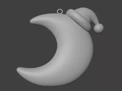 Jolly Crescent Moon 3D print model