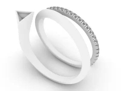 Triangle Ring - 3D Model for Jewelry Design 3D print model