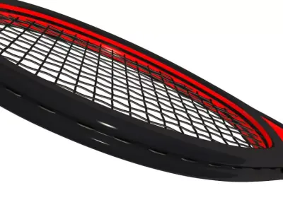 Tennis Racket 3D model 2