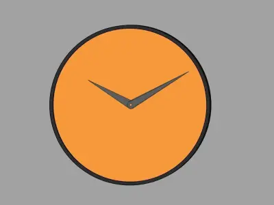 Realistic wall clocks 9-12 3D model