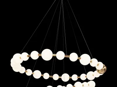 Acrylic Pearls 1 Chandelier set 3D model