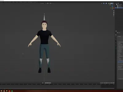Rigged Lowpoly Man 3D Model Poseable Free 3D model