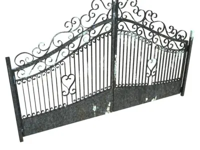 Wrought Iron Gate 01 3D model