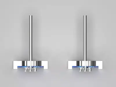 Sapphire and Diamond Flower Stud stl Earrings Model je0042 3D print model