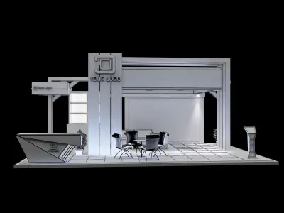 Booth Exhibition Stand a99 3D model