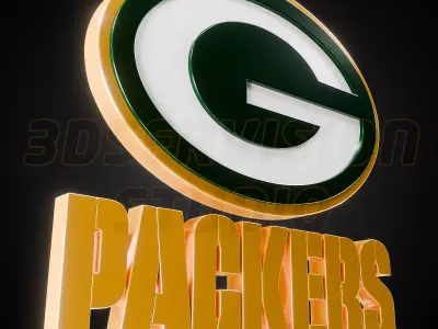 Green Bay Packers logo - Cinematic - 3D print 3D model