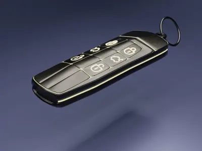 Futuristic Car Key Low-poly 3D model